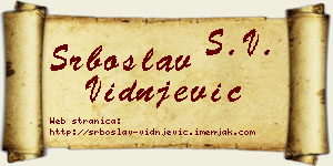 Srboslav Vidnjević vizit kartica